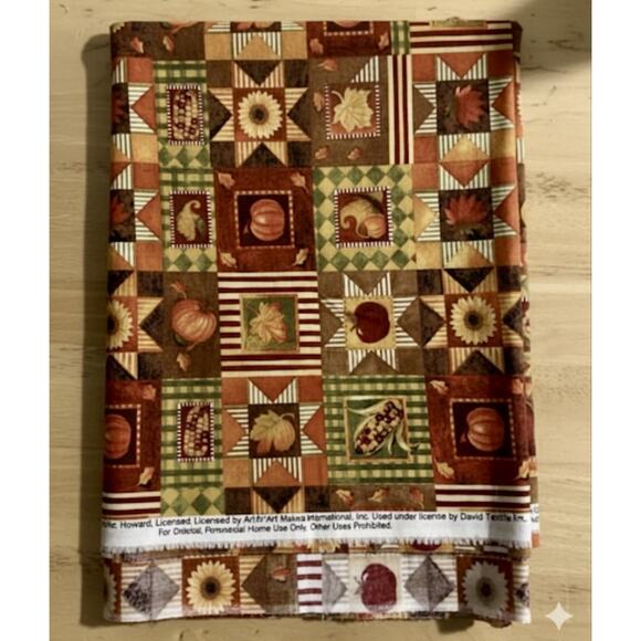 OOP Gorgeous Fall Fabric Vicky Howard David Textiles Sawtooth Star 2 Yards - Picture 2 of 6